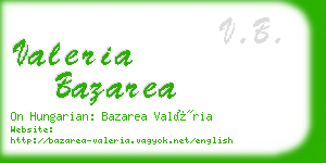 valeria bazarea business card